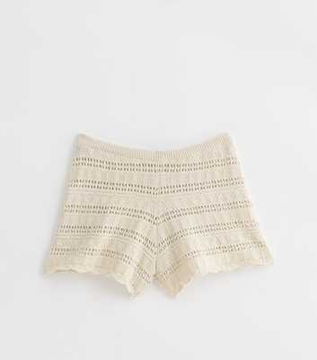 Girls Scallop-Trim Crochet Beach Shorts 