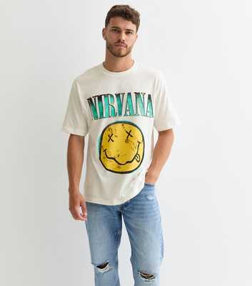 Only & Sons Off White Nirvana T-Shirt 
