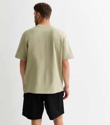 Men's Only & Sons Green Cotton Relaxed-Fit T-Shirt New Look