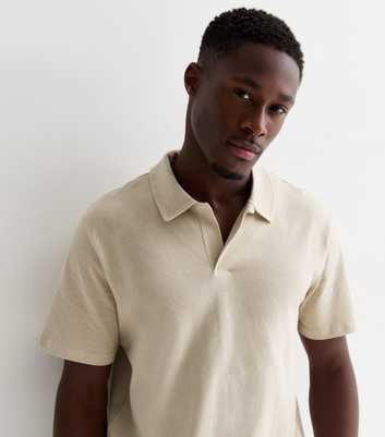 Only & Sons Stone Linen-Blend Short Sleeve Resort Shirt