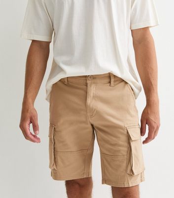 Men's Only & Sons Beige Cargo Shorts New Look