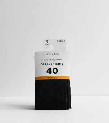 3 Pack of Black 40 Denier Tights 