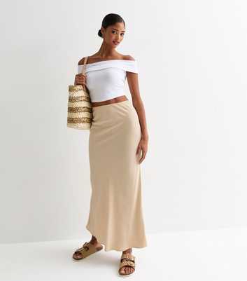 Stone Bias Cut Midi Skirt