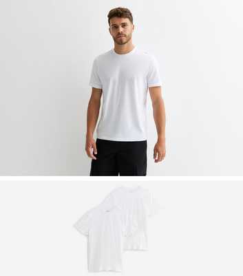 2 Pack White Regular Cotton T-Shirts