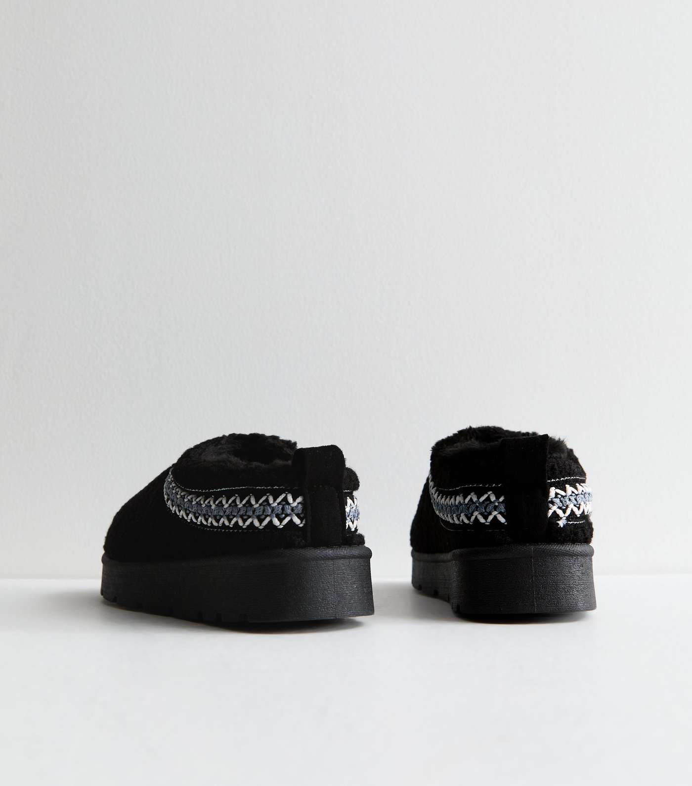 Truffle Black Borg Flatform Slipper Boots Image 4