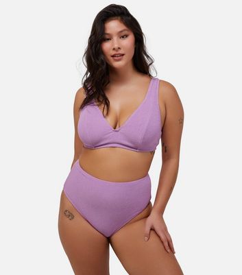 Lilac high waisted bikini bottoms on sale