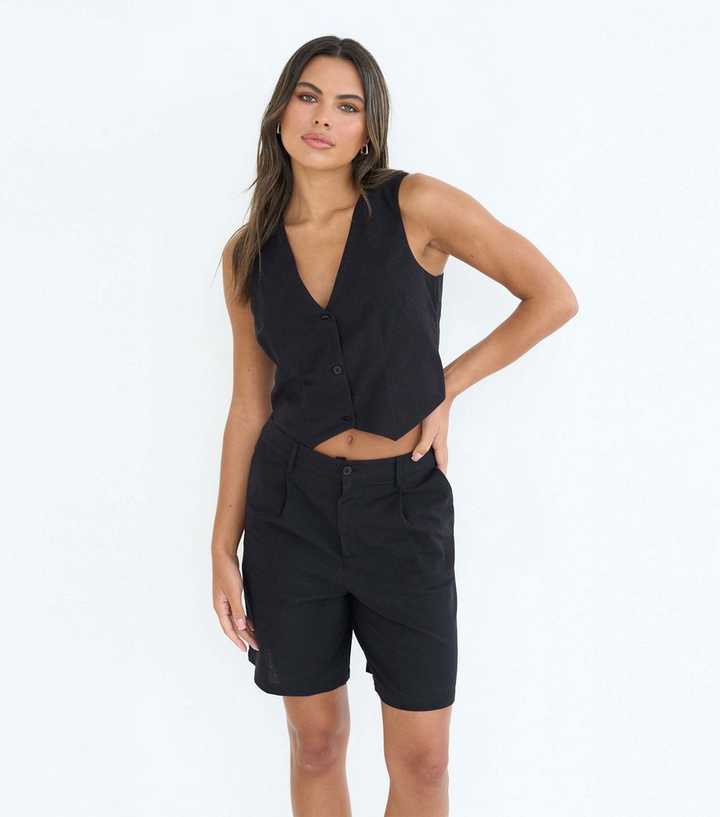 Urban Bliss Black Cotton Blend Shorts