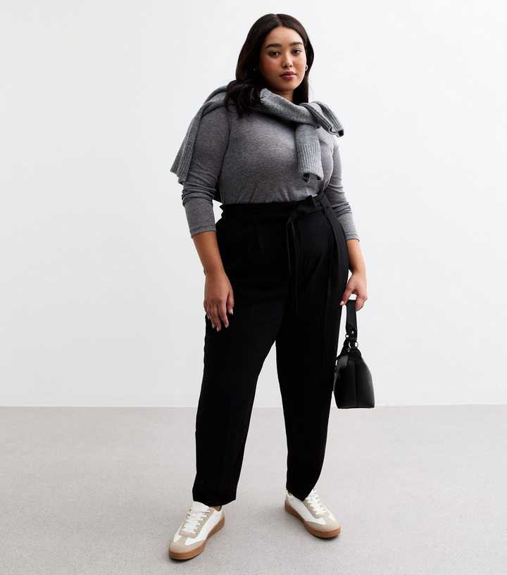 plus size black cigarette trousers Pants The design invites the wearer to explore their own style narrative Black cigarette pants | Max