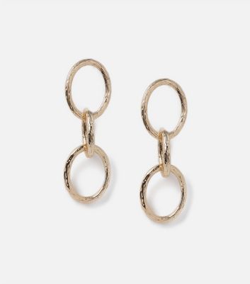 Muse Gold Link Drop Earrings New Look