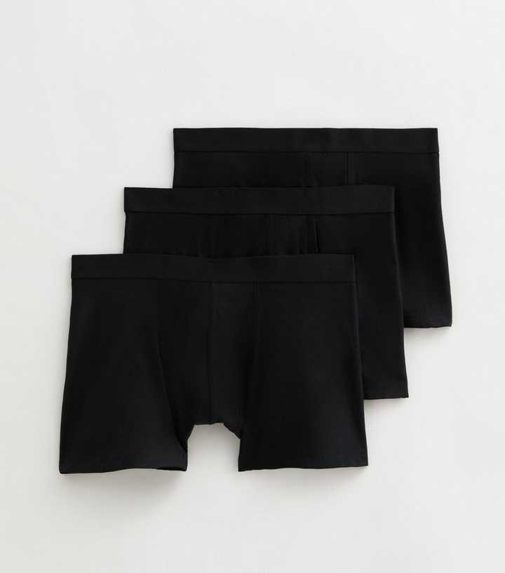3 Pack of Black Boxer Trunks 
