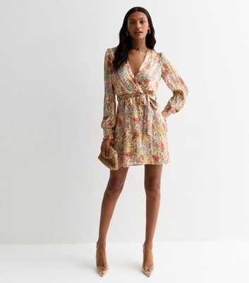 Gini London Multicoloured Floral Chiffon Mini Dress