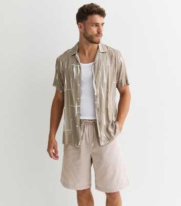 Jack & Jones Stone Cotton-Linen Shorts 