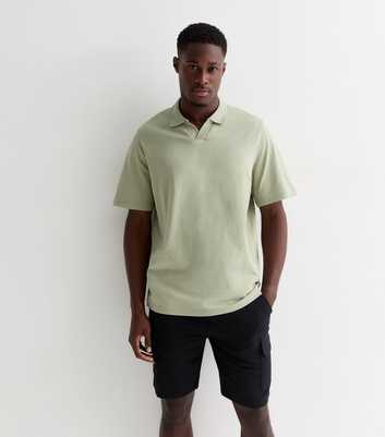 Jack & Jones Olive Cotton Short Sleeve Polo Shirt