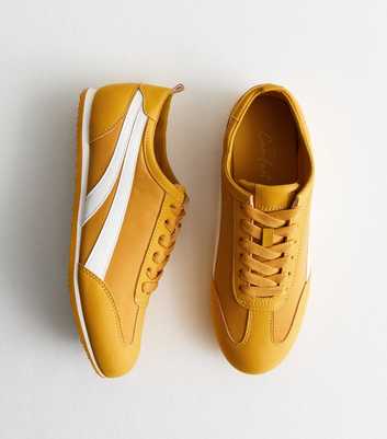 Yellow Side Stripe Suedette Trim Trainers