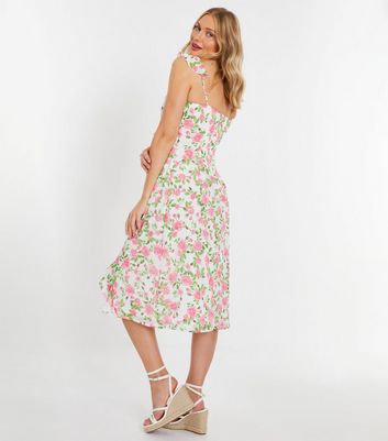 QUIZ Floral Wrap Midi Dress New Look