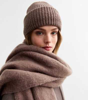 Mink Rib Chunky Knit Beanie Hat