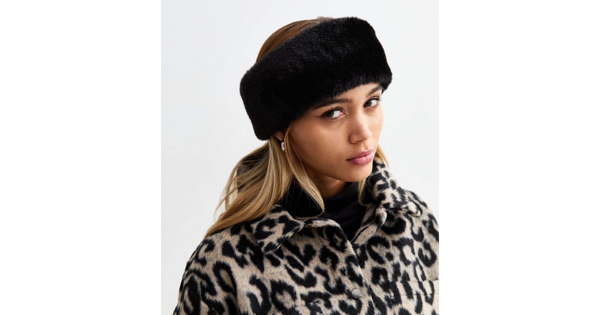 Vreni Faux Fur Headband Black