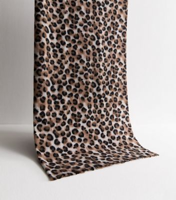 Brown Leopard Print Scarf New Look