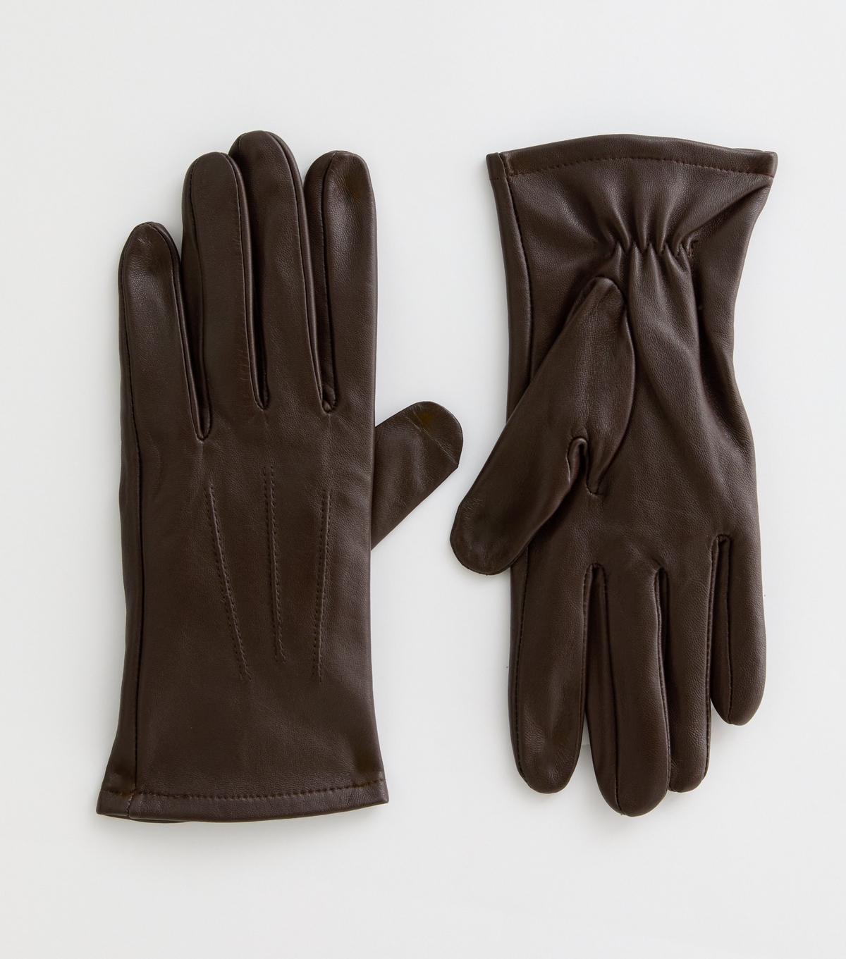 Brown Leather Gloves New Look