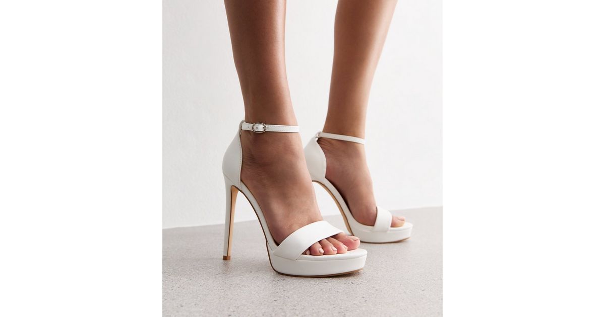 WHITE SMILE 105 PLATFORM SANDALS HEELS main image 0