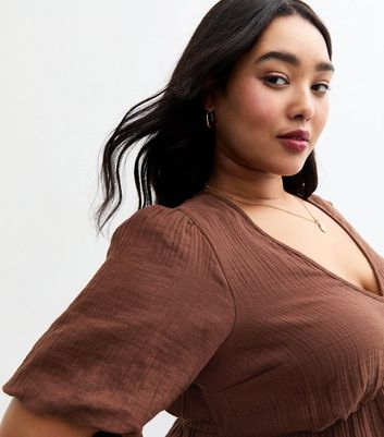 Cotton peplum blouse shop