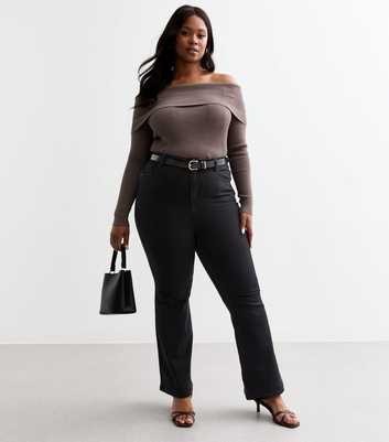 Curves Black Bootcut Jeans