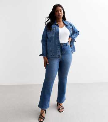 Curves Blue Bootcut Jeans 