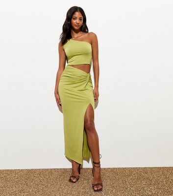 Green maxi skirt 60 best sale