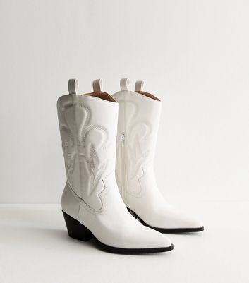 Public Desire Calabasas White Cowboy Boots