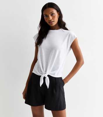 White Tie Front T-Shirt
