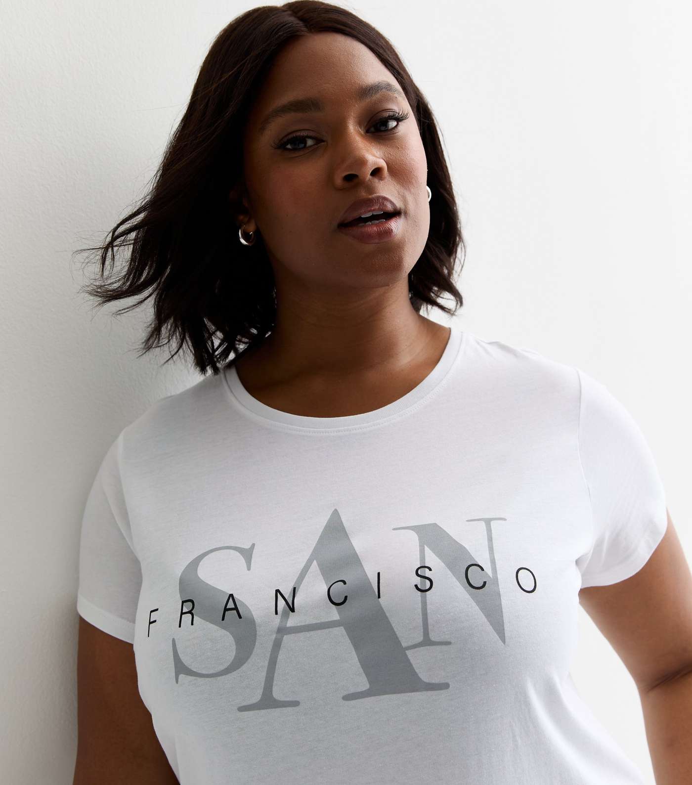 White San Francisco Cotton T-Shirt 