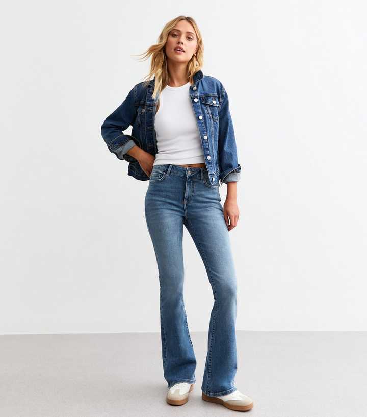 Blue Low Rise Bootcut Jeans New Look