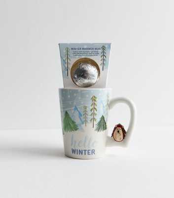 Blue Christmas Hot Chocolate And Mug Set