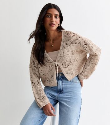 New look crochet cardigan hotsell