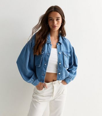 Denim shirt jacket womens best sale