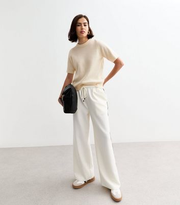 Cream Short Sleeve Soft Knit Top | New Look