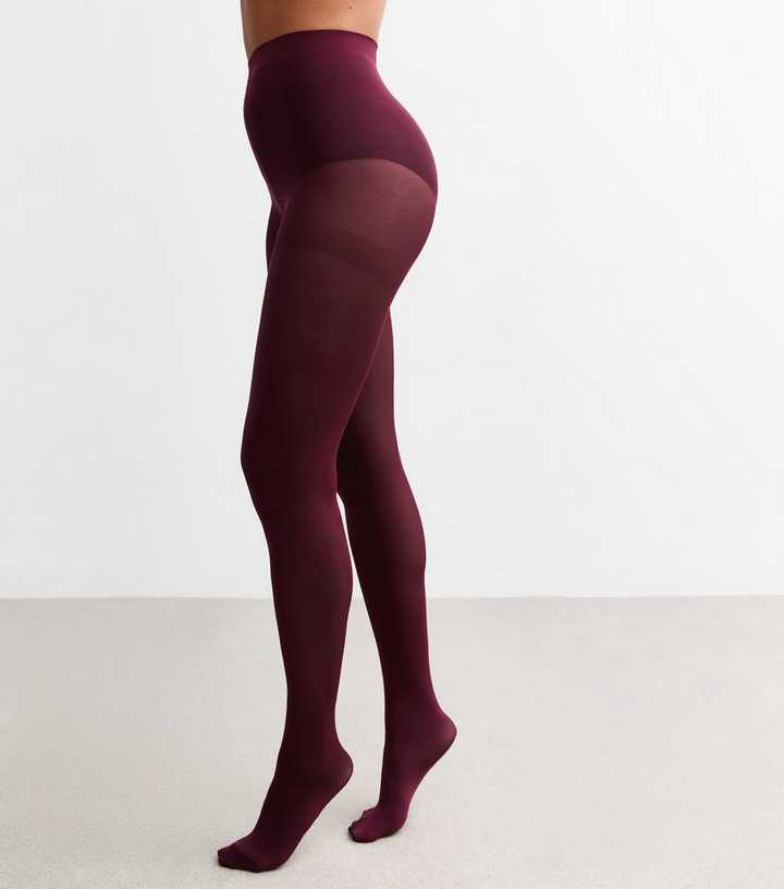 Burgundy 70 Denier Opaque Tights