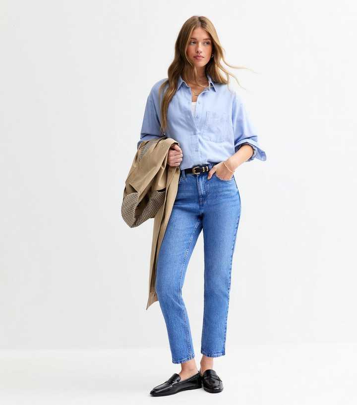 Blue Hannah Ankle Grazer Straight Leg Jeans