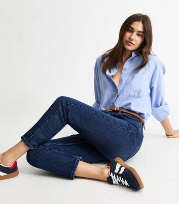 ◆GLOWNY◆ THE HANNAH JEANS DEEP BLUE GY24CLBJS004DB THE HANNAH JEANS (BLUE) - GLOWNY