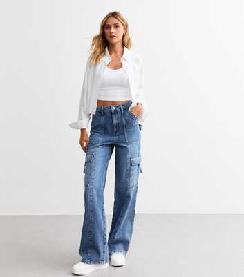 Blue Cargo Utility Jeans