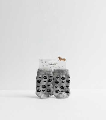 Grey Paw Dog Socks