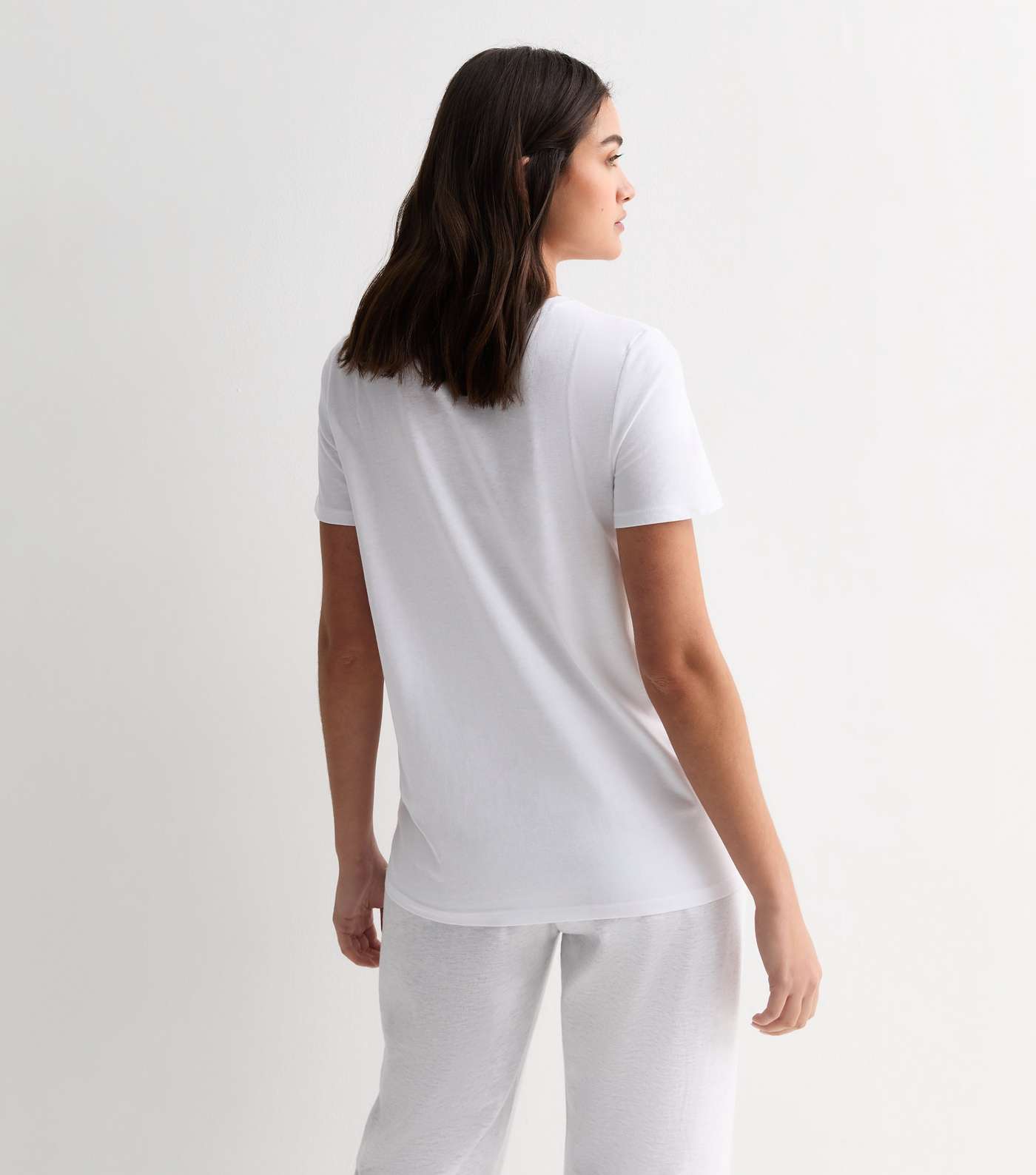 Maternity White NYC Print Cotton T-Shirt Image 4
