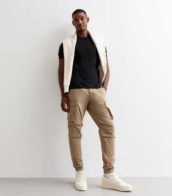 Jack & Jones Olive Cuffed Cargo Trousers