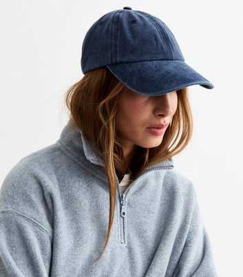 Blue Panelled Denim Cap