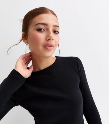 Love Addiction Long Sleeve Baby Tee Black