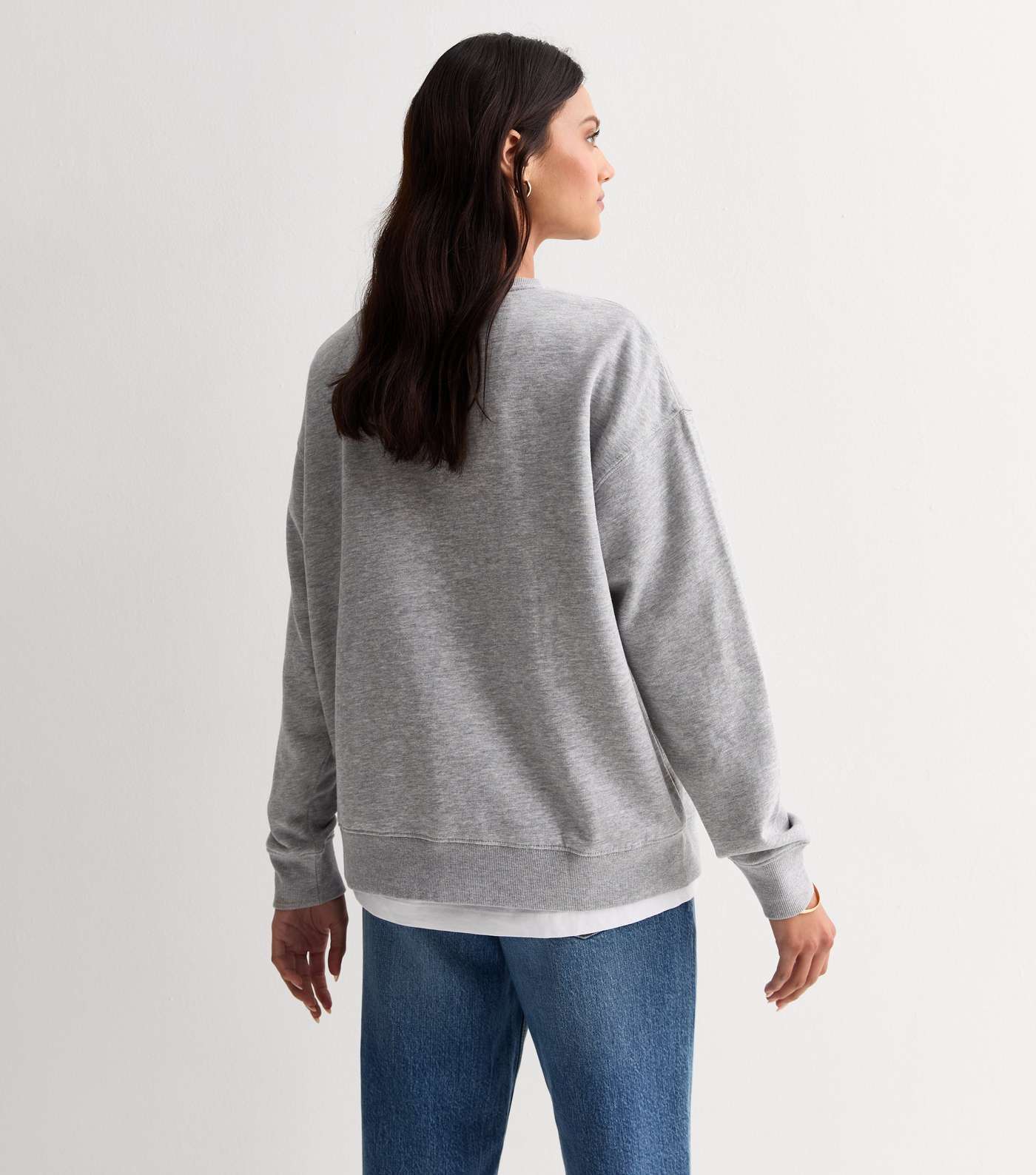 Grey NYC Print Cotton Sweatshirt Image 4