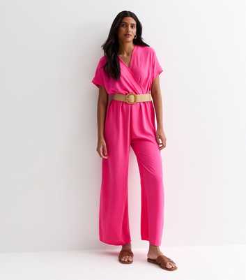 Gini London Mid Pink Short Sleeve Jumpsuit