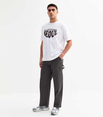 Dark Grey Relaxed Cotton Carpenter Trousers
