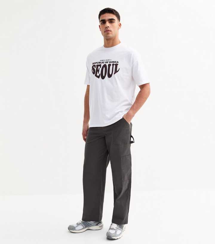 Dark Grey Relaxed Cotton Carpenter Trousers