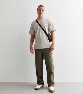 Khaki Relaxed Cotton Carpenter Trousers